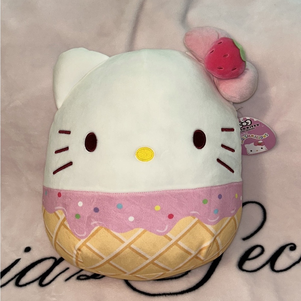 Squishmallows Hello Kitty Ice Cream Cupcake 12”